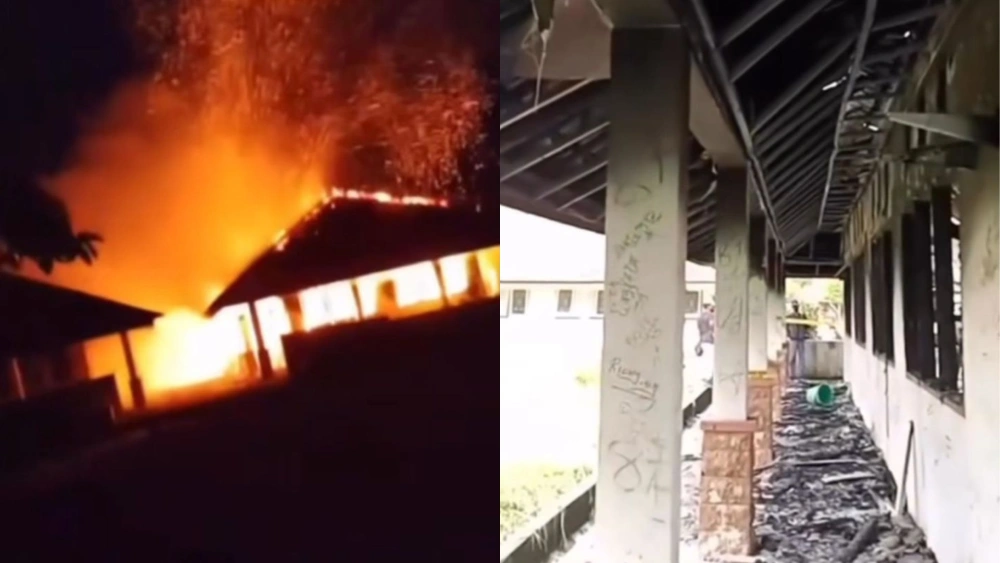 SMA Sentra Pendidikan di Kabupaten Mimika, Papua Tengah Dibakar (Instagram)